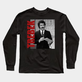 Alex Trebek - Retro Aesthetic Fan Art Long Sleeve T-Shirt